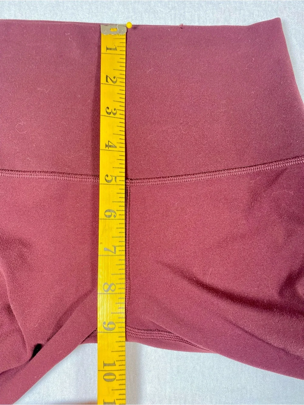 lululemon Women's Burgundy High Rise Biker Shorts Knit Stretch 8